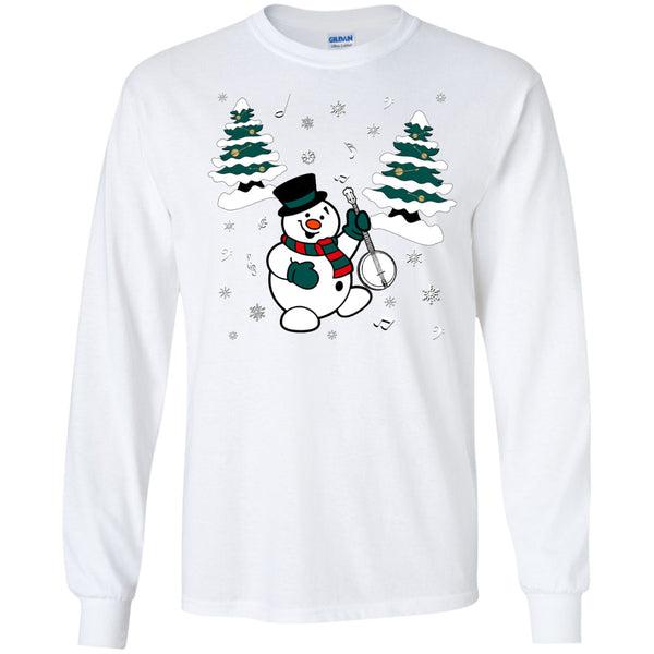 Snowman With Banjo Long Sleeve/Sweatshirt